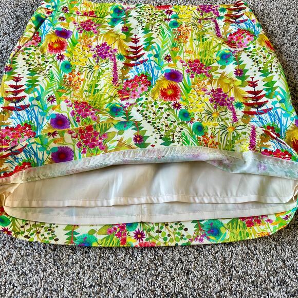 J. Crew Liberty Art Postage Stamp Tresco Floral Mini Skirt - Size: 2 - Picture 6 of 9